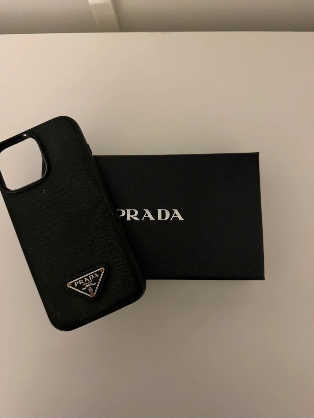 Prada Black Leather iPhone Case